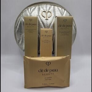 Clé de Peau Beauté Skincare Set with Silver Bag  NWOT